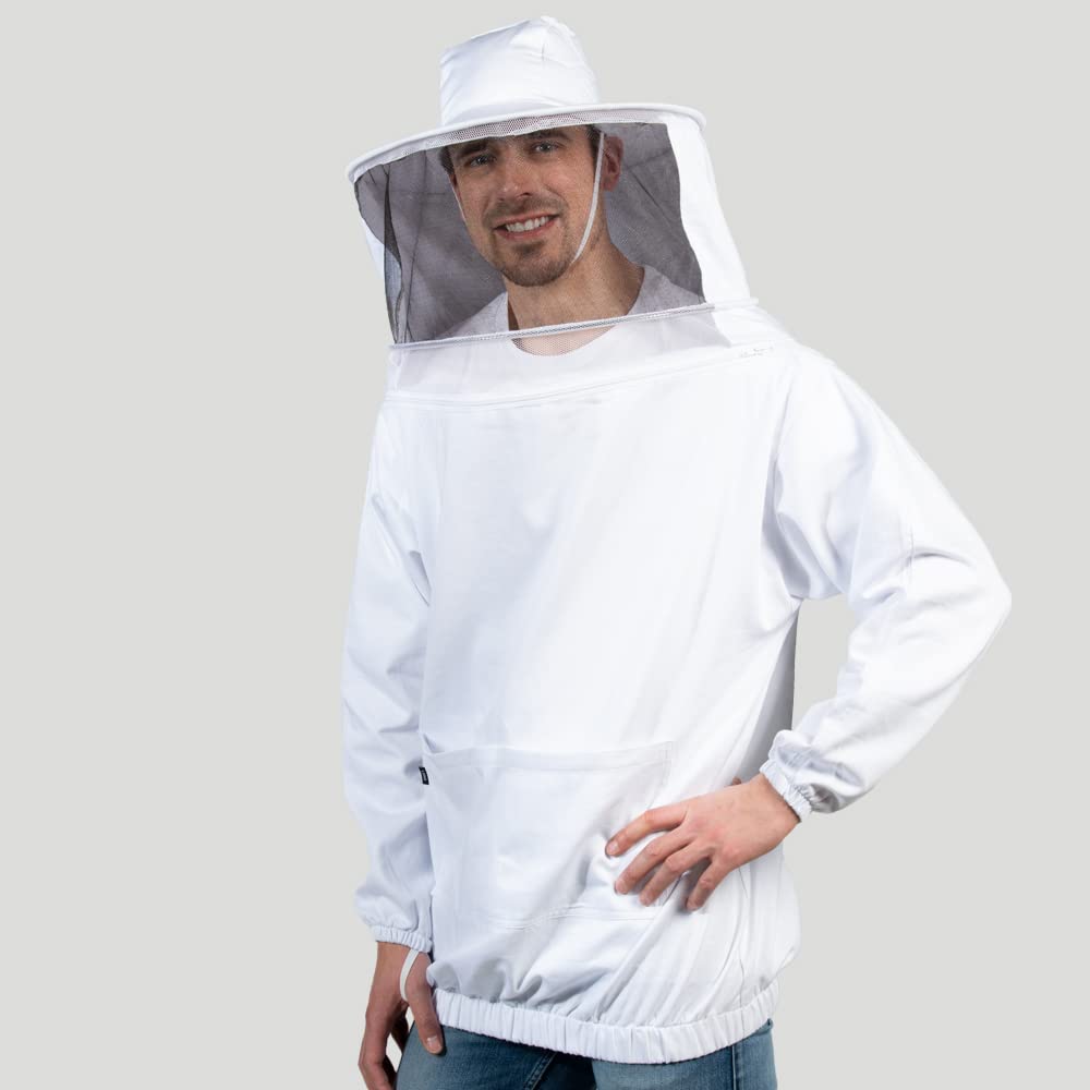 EXNER Imker-Anzug, 2-teilig, Imker-Jacke und Imker-Hose, 100% Baumwolle, Farbe weiß, Größe M