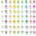 63PCS Flower Colorful Straw Cover Cap for Stanley Cup 40oz Cute Tumbler Straw Toppers Bulk Reusable PVC Cute 3D Straws Accessories,fit 0.35-0.4in/10mm Straws Protector Dust-Proof for Party gifts