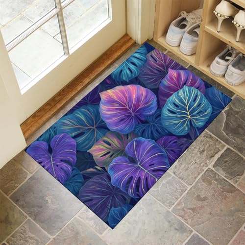 Alfombrilla exterior para terraza y recibidor con estampado botánico 2