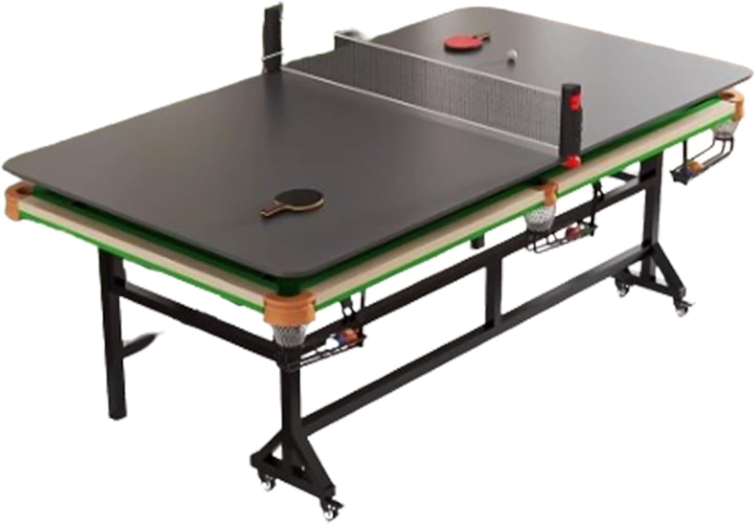 Professional Billiard Table, Complete Pool Table Set with All Accessories for Home Game Room
