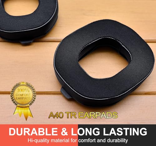 A40 TR Cooling Gel Replacement Earpads para Astro A40 TR, fabricado por LTYIVABHTTW, Tela fresca, mejora durabilidad, con espuma para micrófono | Negro miniatura 7