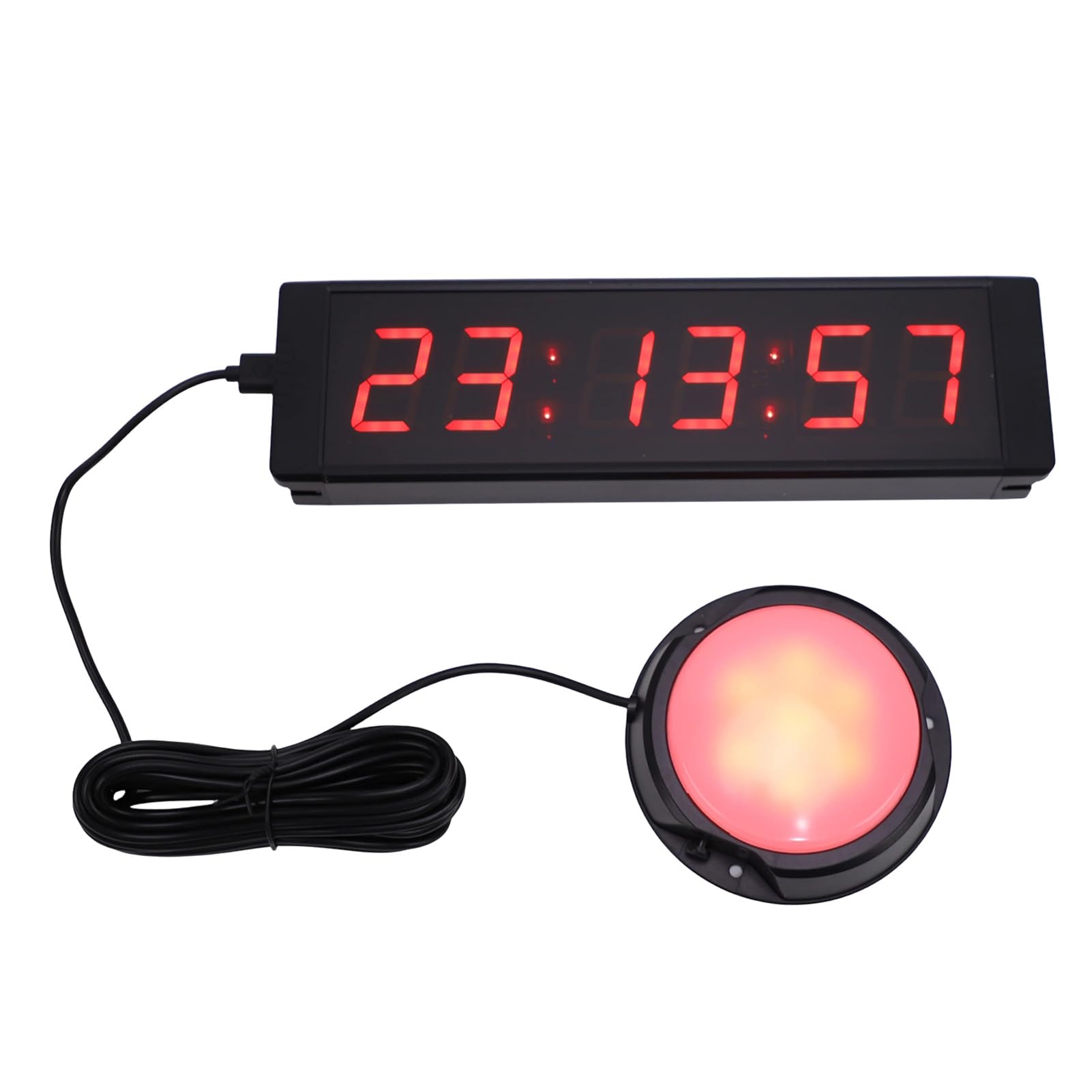 Luocute Cronómetro Grande con Pantalla LED Roja de 1,5 Pulgadas, Temporizador de Competición