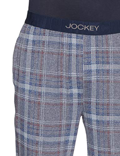Image of Jockey Men's Relaxed Fit Sweatpants (IM03 Mid Blue Melange Print09 Large)