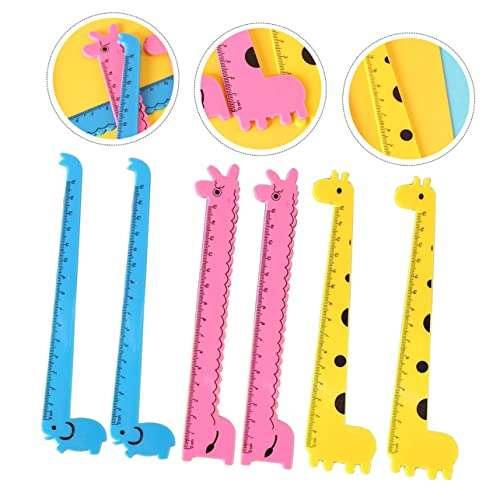Toyvian Giraffen Lineal Kunststoff, Giraffenlineal Kunststoff 7.36 Zoll Tragbares Schülerlineal Leichtes Multifunktionales Messlineal Für Schule Und Zuhause