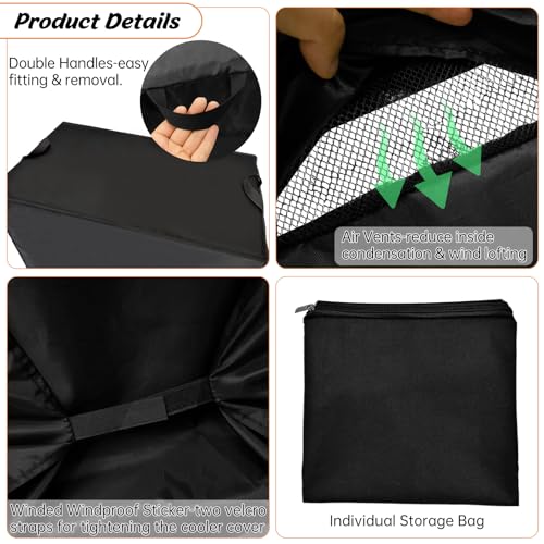 image for RGQSUN Patio Cooler Cart Cover, Fits for Most 80-100 Quart Rolling Coo