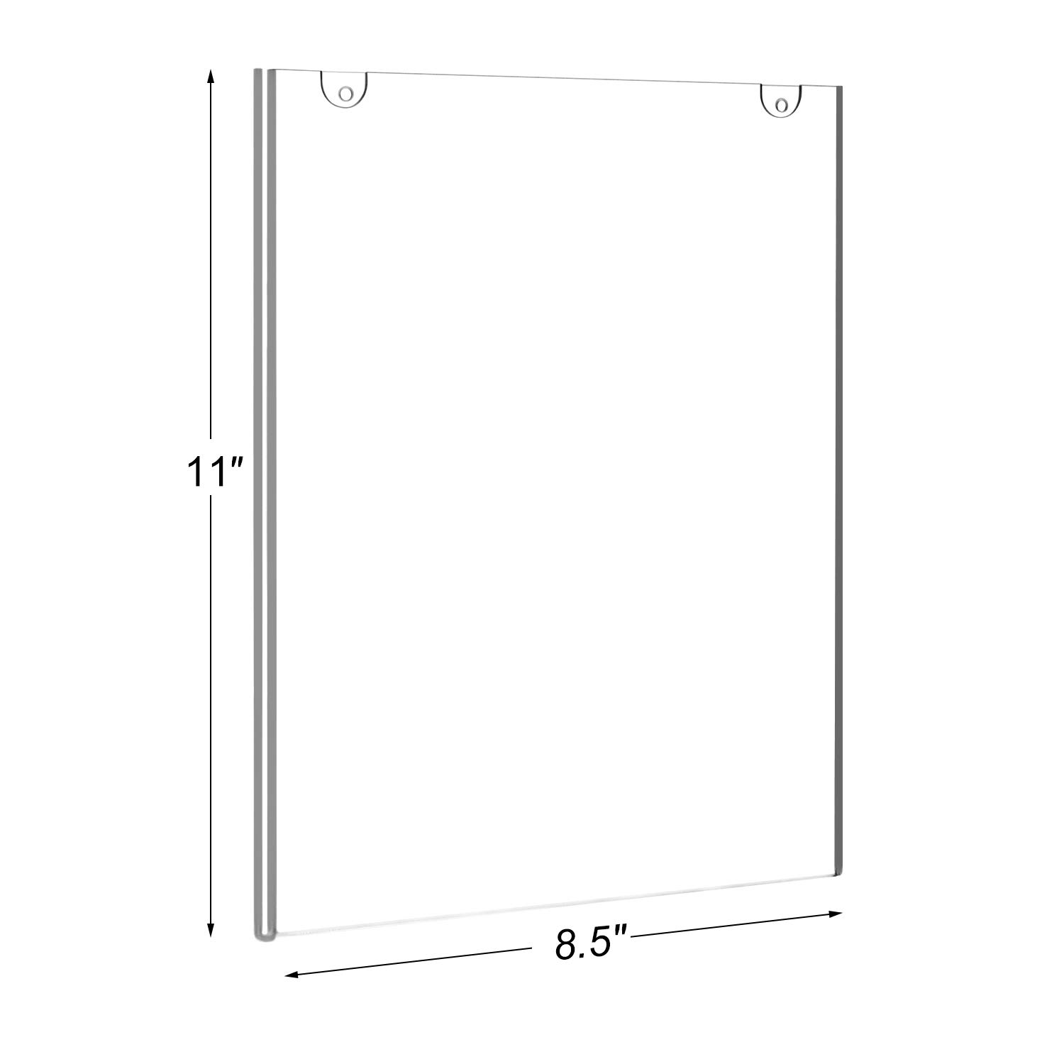 Buy Acrylic Sign Holder 8.5" X 11" Wall Mount Acrylic Frames for