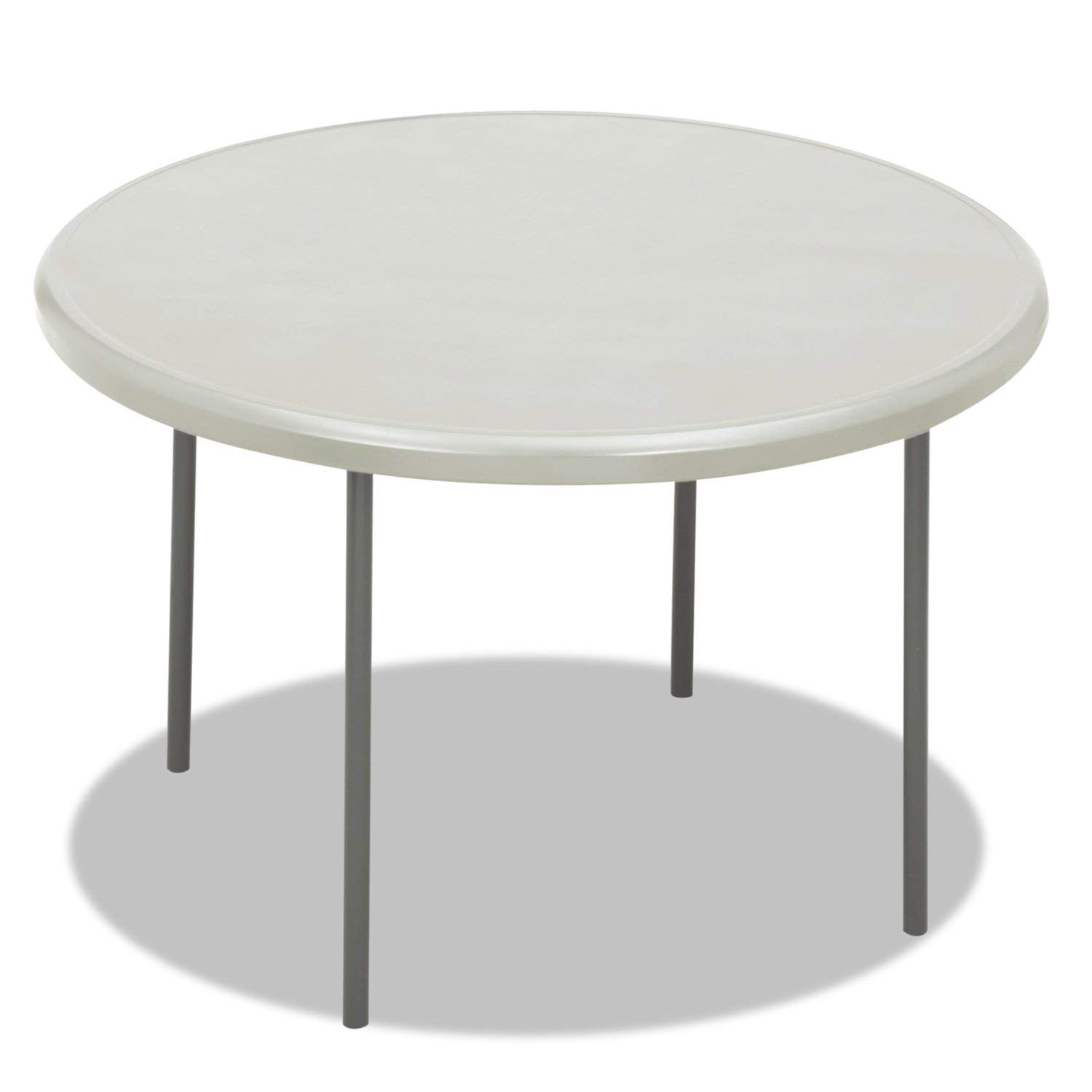 Iceberg 65243 IndestrucTable Classic Folding Table, 48" Round, Platinum Granite Platinum 48"