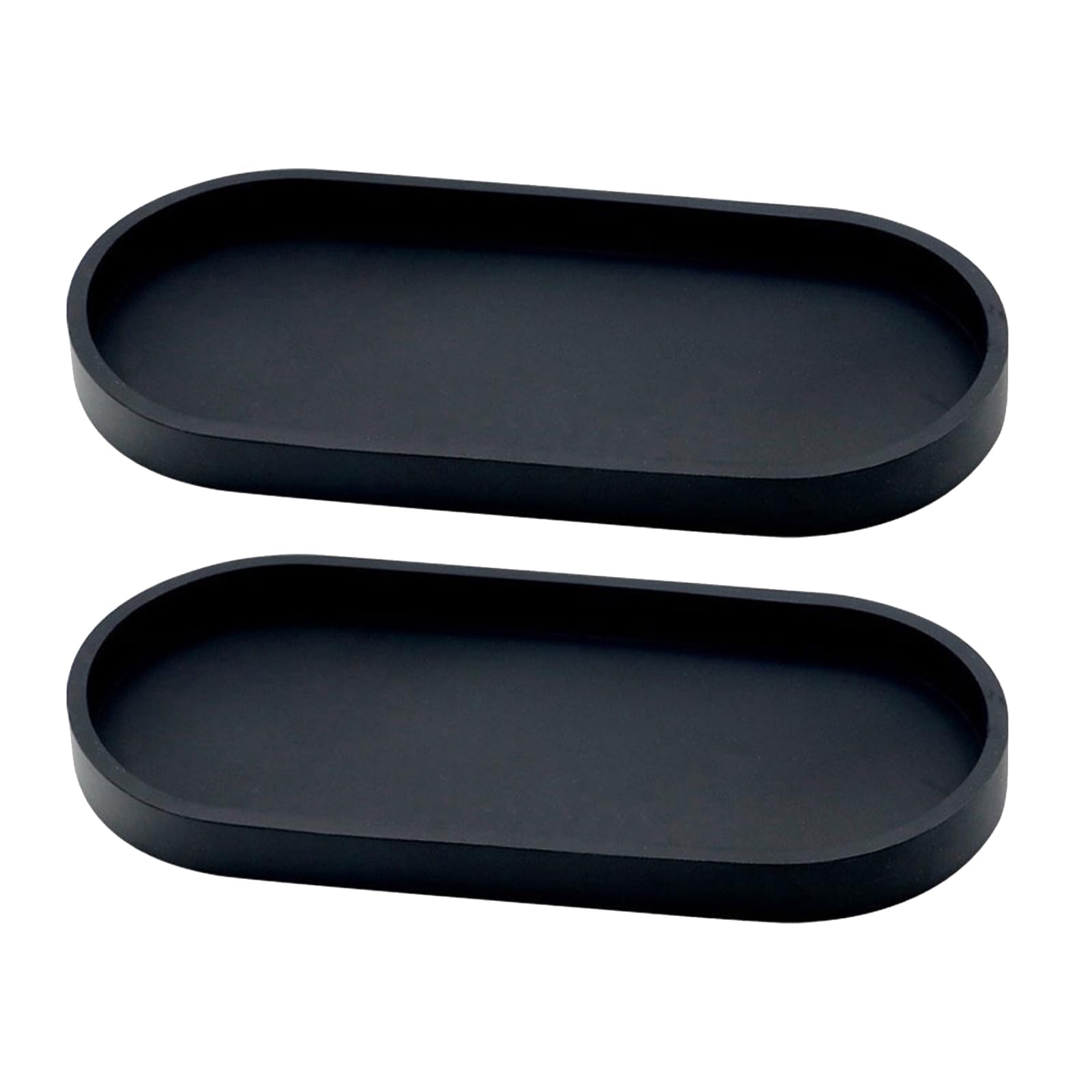 Space-Saving Elliptical Cosmetic Water-Resistant Silicone Countertop Tray for Kitchen & Bathroom Multifunctional Silicone Organizers