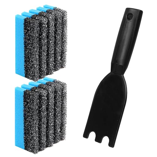 TonGass 2-Pack Cleaning Sponge 12207 and 1-Pack Grill Scraper for George Foreman Indoor Grills & Most Other Indoor Grills with Grooves Replacement Grill Sponge and Scraper for Cleaning