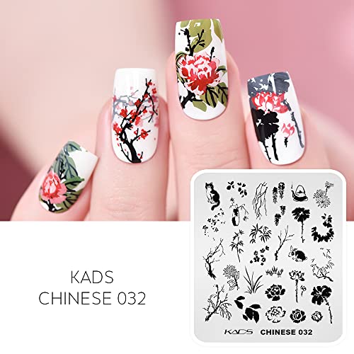 KADS Modelo de estampagem de unhas estilo chinês design de unhas DIY ferramenta placa de manicure (C