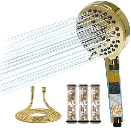 High-Pressure Handheld Shower Head with Filter – 10 Spray Modes, ...