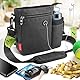 AEMIAO Leckerlibeutels Hunde mit Wasserflaschen Halter, Multifunktionaler Futtertasche Hundetraining Hund Leckerlitasche mit Herausnehmbaren Innentasche, Kotbeutelspender