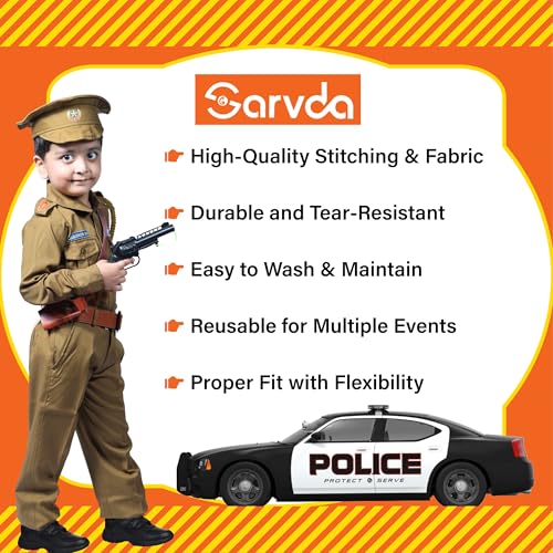 Image of Sarvda Kids Fancy Dress Costume Set | Police, Army Soldier, Pilot, Doctor, Subhash Chandra Bose & Community-Helper Outfit for Boys & Girls