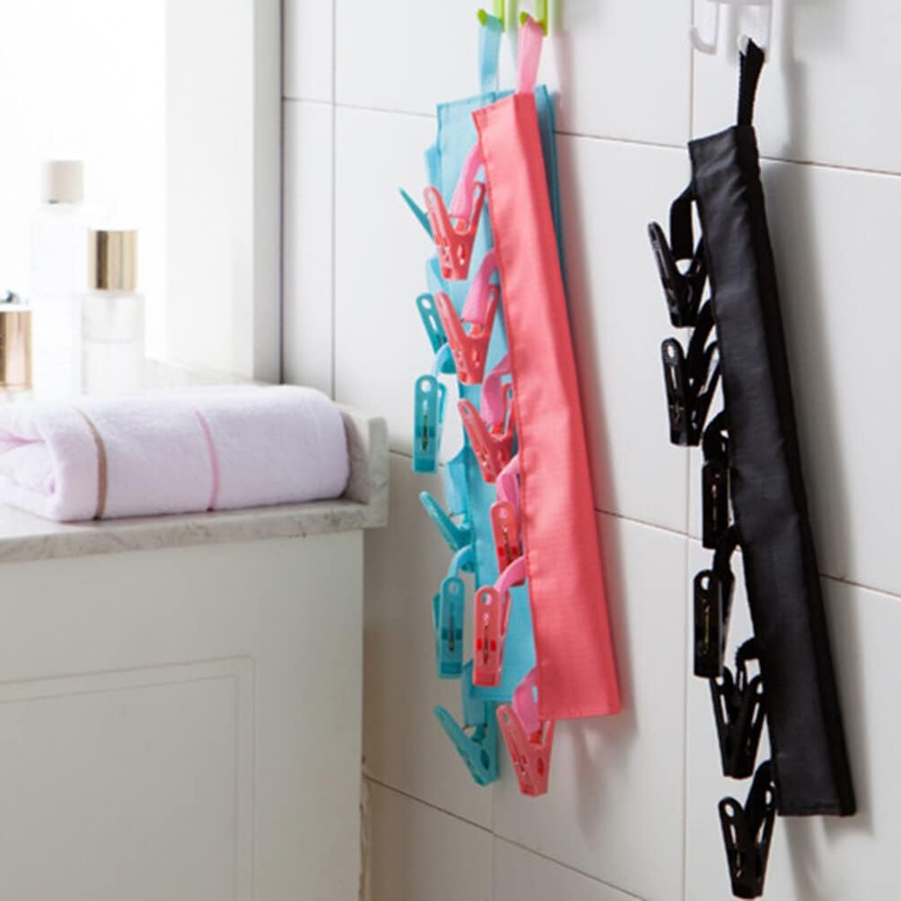 Cloth Hangers Foldable Travel Laundry Rack 6 Clips Drying Rack for Bathroom