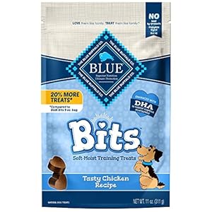 Blue Buffalo BLUE Bits Natural Soft-Moist Training Dog Treats, Chicken Recipe 11-oz Bag