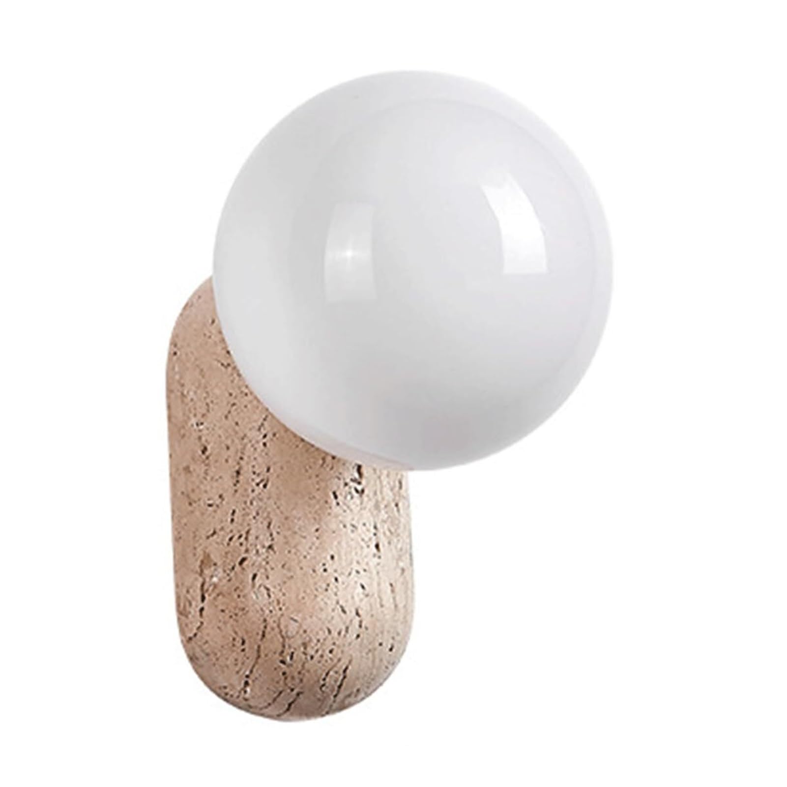 KBUUKYYXouy Cream Bedside Wall Mount Light Lamp Sconce Fixture Nordic Industrial Artistic Natural Stone G9 Base Super Bright Flush Mount for Bedroom Room
