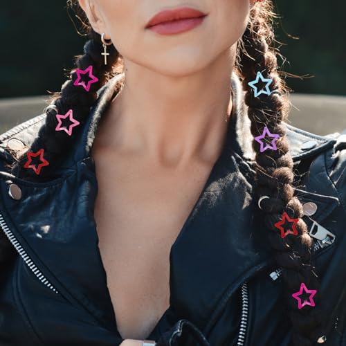 Hariendny 575774_1_NTANU1EV 30 Pcs Colorful Snap Kawaii Hair Clips, Barrettes And Cute Hairpins For Girls - Non-Slip Star Hair Accessories thumb #3