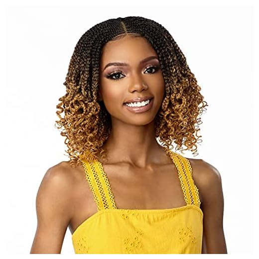 Sensationnel Cloud9 4x4 Braided Wig - Hand tied swiss lace Braided wig with large lace parting area - FEED IN BOX BRAID TWIST 12 (T1B/30)