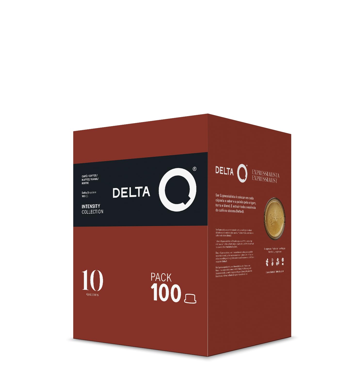 Pack Ahorro Cápsulas Café Delta Q AQtivus 100 + Qalidus 100 – Espresso Intenso y Muy Intenso, Notas de Frutos Secos y Caramelo