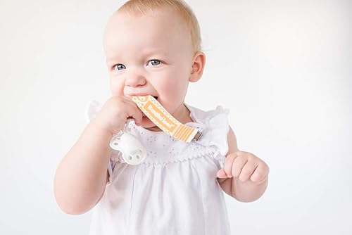 Miniatura 5 de BooginHead Clip de silicona para chupete de bebé, color naranja