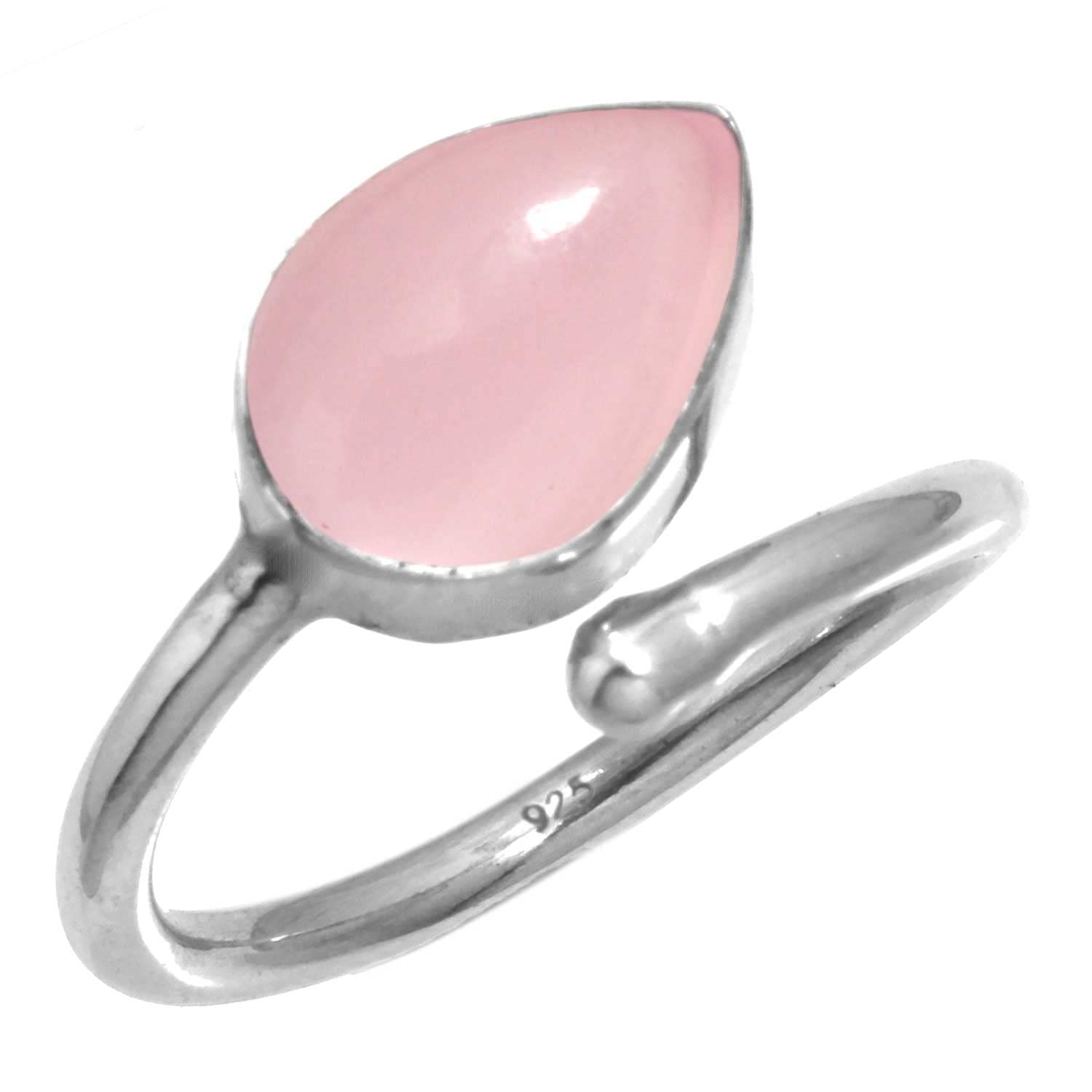 Boho Handmade Body Jewelry Natural Gemstone Agate, Moonstone, Garnet, Pearl Pear Genuine 925 Sterling Silver Toe Ring For Women