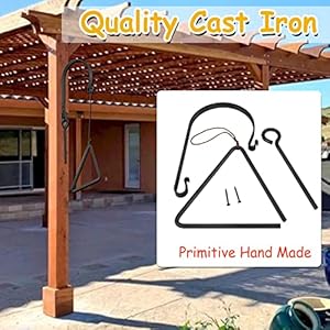 Cast Iron Triangle Dinner Bell Chuckwagon Wall Mounted Primitive Hand Made Metal Bell Cowboy Western Wagon Decor Suitable for Outdoor Farm Garden Kitchen (Hand Forged Dinner Bell + Hanger + Striker) Cast Iron Triangle Dinner Bell Chuckwagon Wall Mounted Primitive Hand Made Metal Bell Cowboy Western Wagon Decor Suitable for Outdoor Farm Garden Kitchen Hand Forged Dinner Bell Hanger Striker