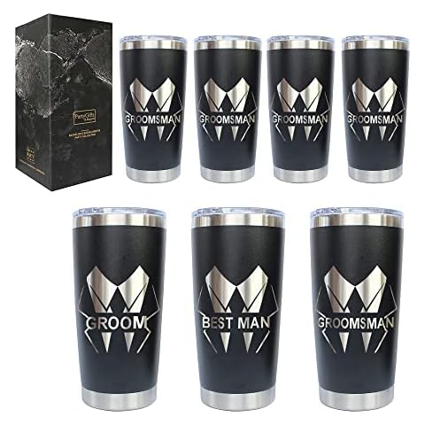 PartyGifts&beyond 7-Pack Groomsmen Tumblers Cover