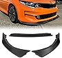 Q1-Tech Front Bumper Lip fit for compatible with 2016-2018 Kia Optima LX/EX/LX-Turbo Only, Front Bumper Lip Spoiler Air Chin Body Kit Splitter Unpainted Matt Black ABS, 2017 (STP-Style)