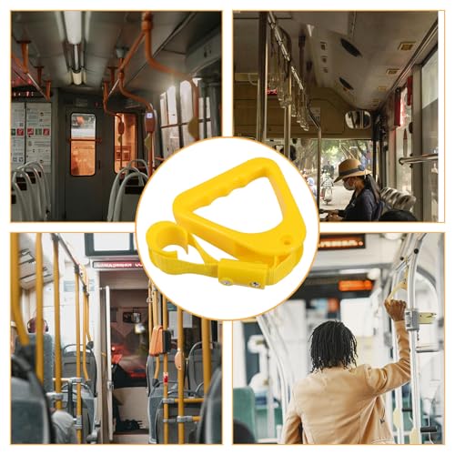 Agarre seguro de plástico amarillo con diseño elegante para transporte público moderno 5