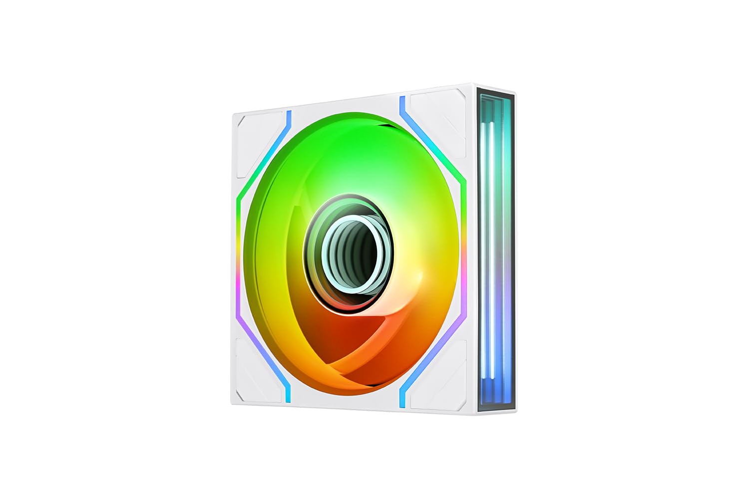 Thermaltake SWAFAN 120 EX Infinity ARGB Sync | Ventola per PC ARGB | Fissaggio magnetico MagForce 2.0 | Doppio specchio infinito | Pale per ventola intercambiabili | 120 mm | Snow
