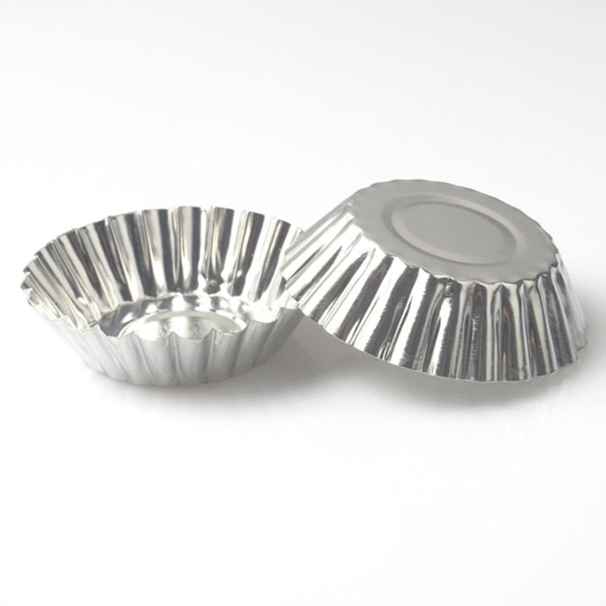 Moules à Tartelettes Conductivité Thermique Rapide en Tôle Épaisse Argentée Lot de 100 et, Pâtisserie et Tartes Poulet