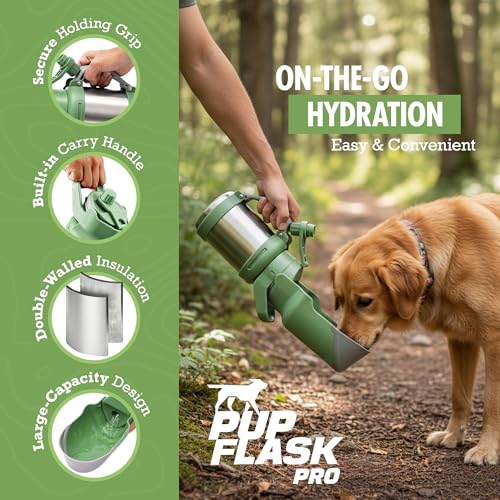 Tuff Pupper PupFlask Pro 30–50oz Insulated Stainless Steel Dog Water Bottle — view 2