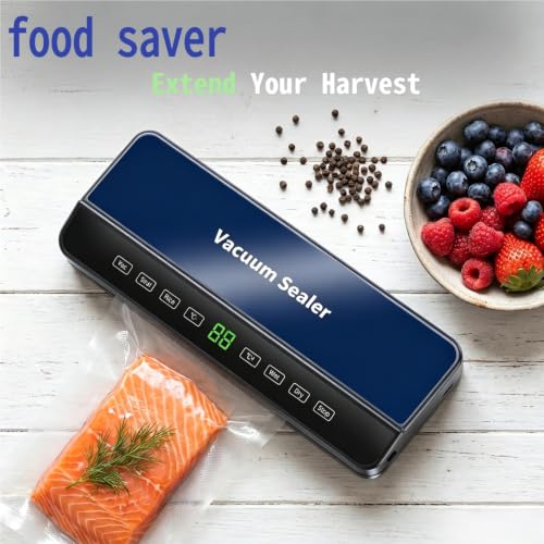 Image of Food Vacuum Sealer Machine 9 Temp Cutter Wet Dry Modes No Burn | Built-in Cutter Vacuum Sealer Machine Wet Dry Vacuum Sealer for Food Sealing Heat Sealing