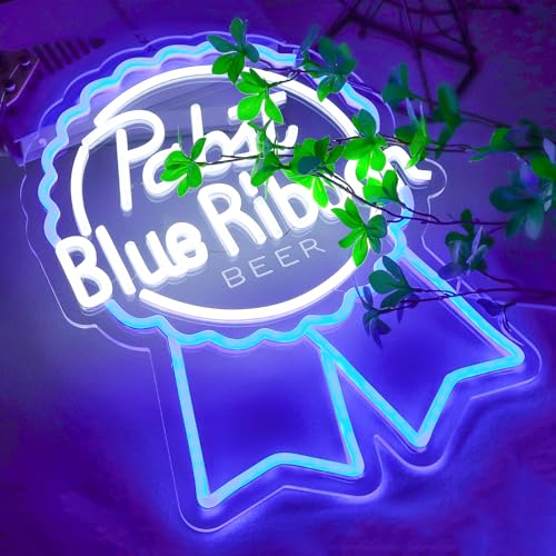Image of AHlove Pabst Beer Neon Sign for Wall Decor，LED Neon Lights for Bar Pub 、Man Cave，Birthday、Christmas Gifts for Man