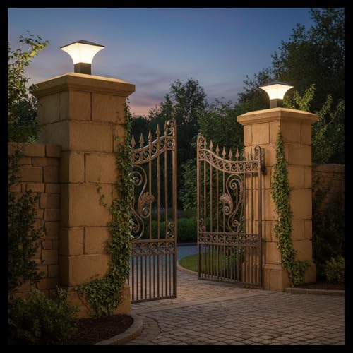 Image of BrighLyt Outdoor Gate Light & Garden Lamp for Home - Waterproof Pillar Light for Main Entrance, Balcony & Pathway (GL01, Pack of 2)