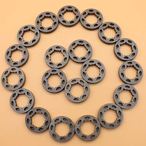 20 unids/lote 3/8 "7T cadena impulsión embrague llanta piñón ajuste para Husqvarna 50 51 55 254 154 socio 350 351 motosierra