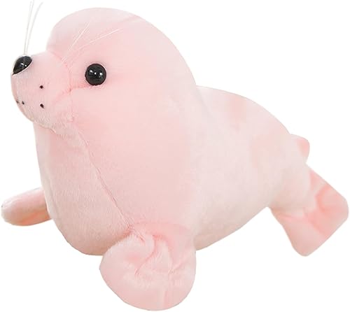 Miniatura 1 de Seal - Almohada de peluche rosa para niños, 11.8 pulgadas