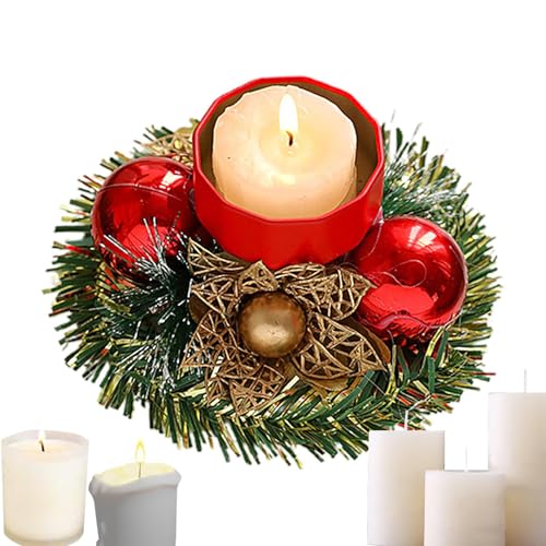 Portavelas cónico navideño, portavelas navideño,Portavelas cónicos Portavelas de madera rústico de madera - Velas rústicas vintage para pequeñas casas de campo, portavelas, centros de mesa natal