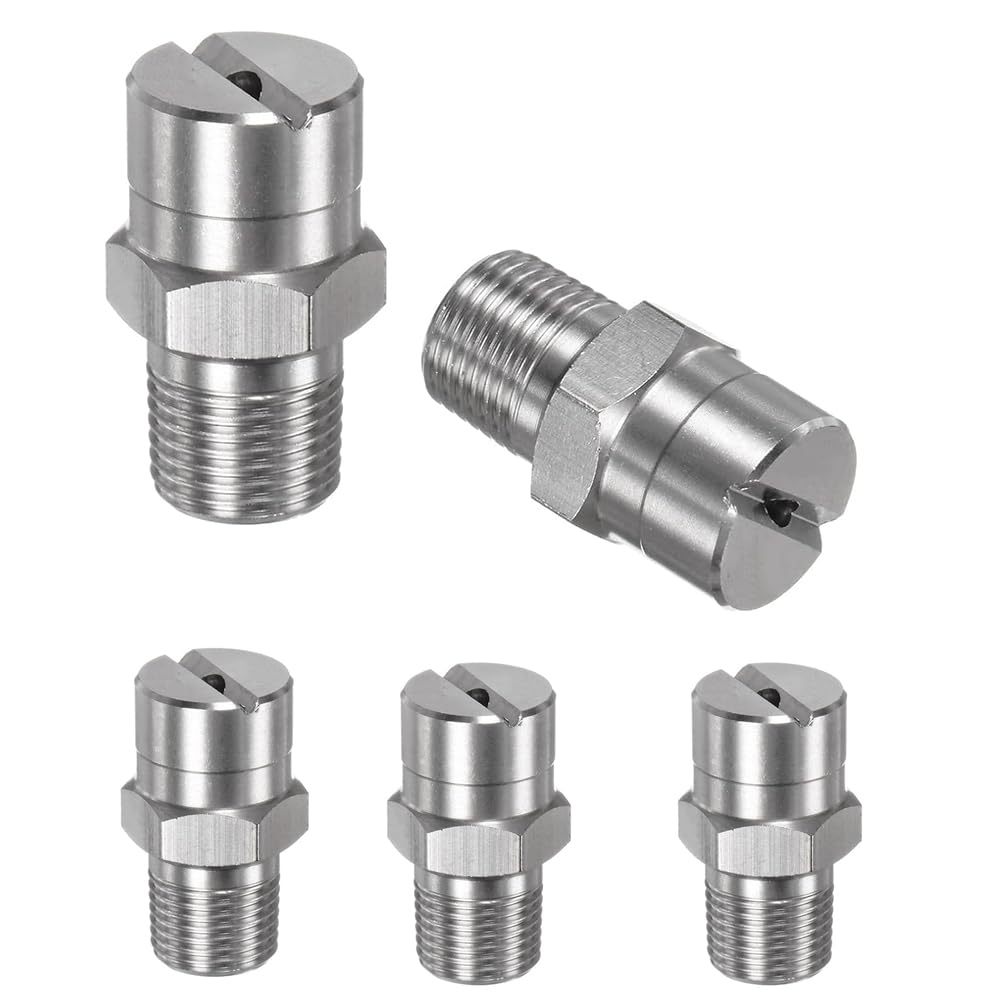 BTYQKZVPM Pressure Washer Nozzles， Pressure Washer Fan Nozzle 65 Degree 304 Stainless Steel(No.06: 1/4 (1.6MM Aperture),10PC)