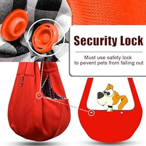   Tomkas-Dog-Carrier-Sling-with-Adjustable-Buckle-Strap-Zip-Pocket-Snap-Closure-for-pet-Puppy-cat-M-Adjustable-for-3-10-lbs-Red