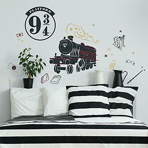 RoomMates RMK4956GM Sticker mural géant Poudlard Express à décoller et à coller Rouge/noir/jaune