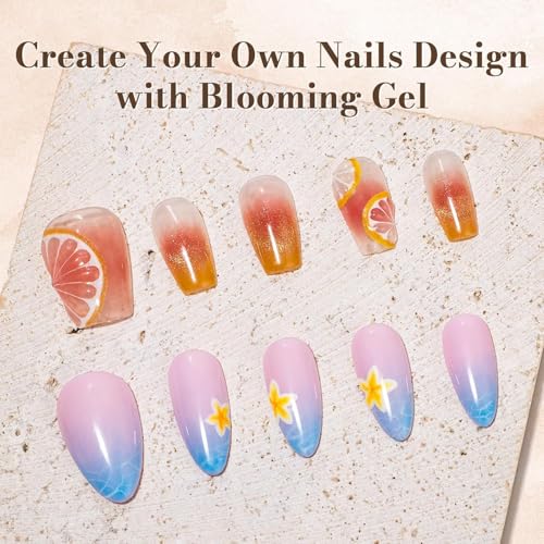 Image of BOLT BEE Blooming Gel Polish 15ml | Clear UV /LED Blossom Nail Gel for Marble, Watercolor & Floral Effects | Soak-Off Nail Art Gel for DIY Designs | Ideal Gift for Women