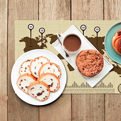 Sets de table global maps vintage 30x45 cm lavables lot de 6
