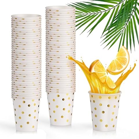 Hejo Gold Dot Disposable Paper Cups Cover