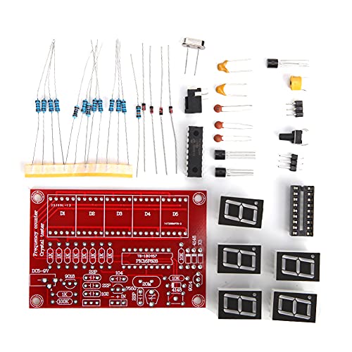 Image of Airshi 1Hz-50MHz Frequency Counter, Digital Frequency Meter Module Parts DIY Kit for Measuring Equipment Radio Transceivers, Crystal Oscillator Frequency Counter Tester Meter Red