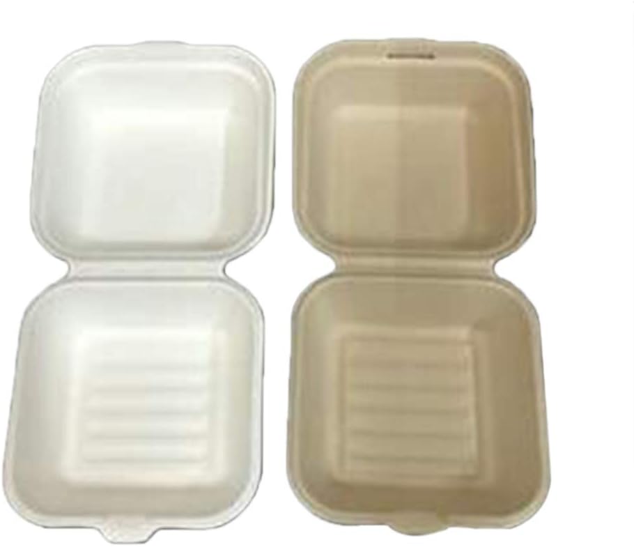 UPKOCH 50 Pcs Disposable Pulp Packing Boxes High Grade Take Out Boxes Fruit Boxes Carry Out Containers- 15x15x8cm ( Yellow ) : Industrial & Scientific