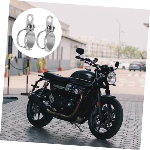 ORFOFE 2 piezas Soportes de Montaje para Luces de Señal Ajustables para Horquillas de Motocicleta de Abrazaderas Metálicas Resistentes para Accesorios de Motorbike Paquete