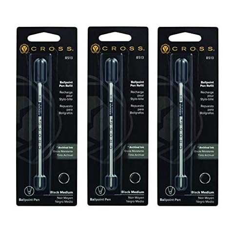 CROSS Medium Ballpoint Pen Refills - Black Cover