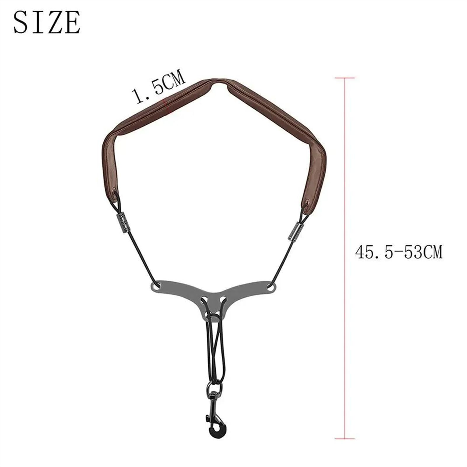 Pasek Do Saksofonu Skórzany Pasek Na Szyję Do Saksofonu Do Saksofonu Altowego Tenorowego O Wysokich Tonach Akcesoria do Saksofonu Części (Color : Brown)