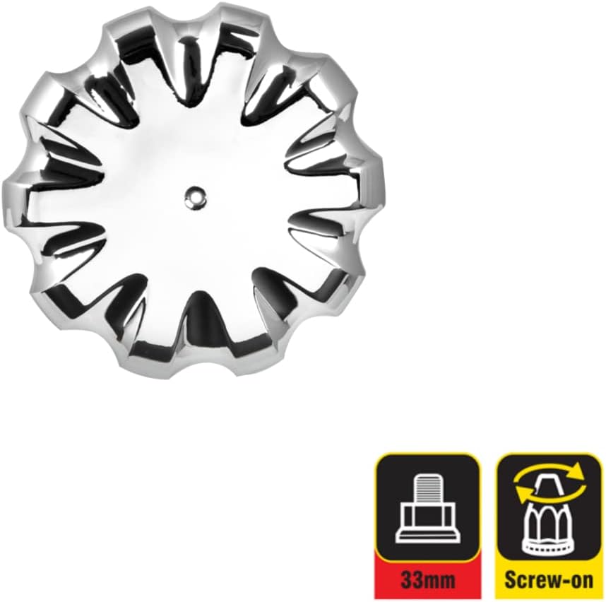 GG Grand General 10305SP 33 mm X 3-7/8 inch Chrome Plastic Flat Top Torx Screw-On Lug Nut Cover, 10 Pcs